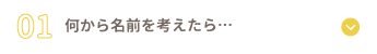 何から名前を考えたら…